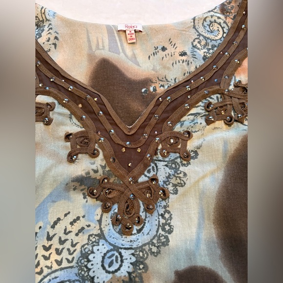 REBA Western Midi Dress. Size 8. - Picture 9 of 11